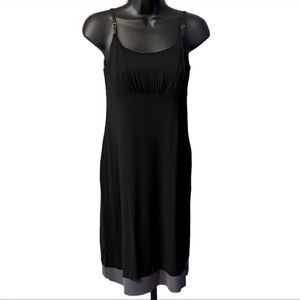 Esprit Medium Black Gray Slip Dress Y2K